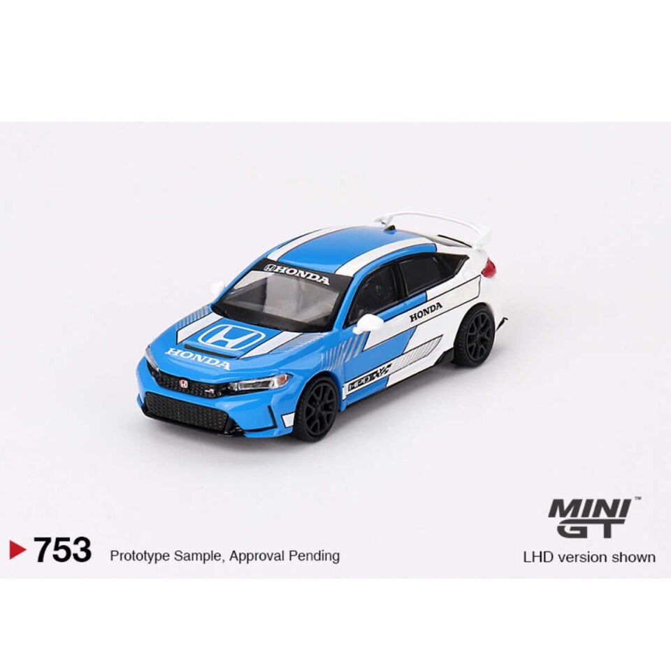 Mini GT 1/64 Honda Civic Type R 2023 Pace Car Blue