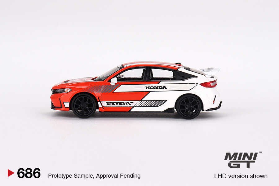 Mini GT 1/64 Honda Civic TYPE R 2023 Pace Car Red