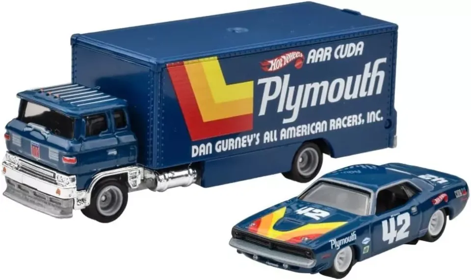 Hot Wheels Premium Team Transport '70 Plymouth AAR Cuda with Sakura Sprinter