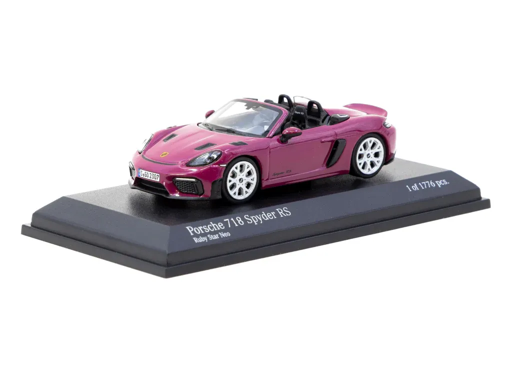 Minichamps X Tarmac Works 1/64 Porsche 718 Spyder RS Ruby Star Neo