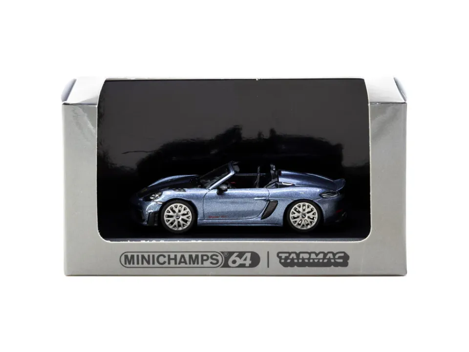 Minichamps X Tarmac Works 1/64 Porsche 718 Spyder RS Vanadium Grey Metallic