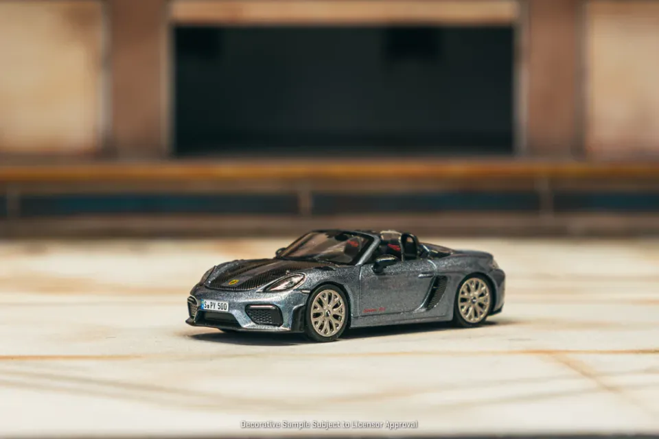 Minichamps X Tarmac Works 1/64 Porsche 718 Spyder RS Vanadium Grey Metallic