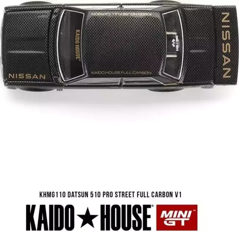 Mini GT 1/64 KaidoHouse Datsun 510 Pro Street Full Carbon V1