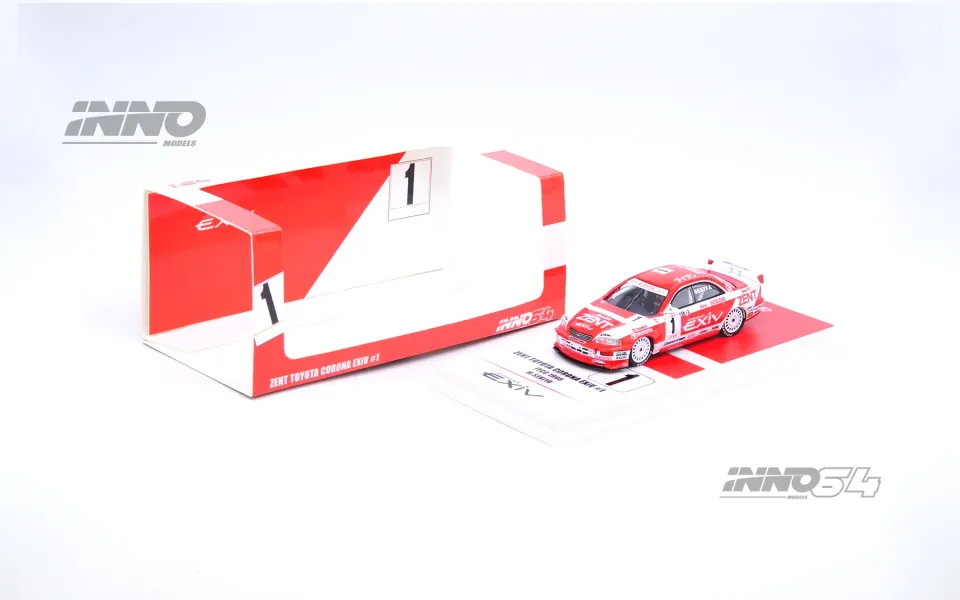 Inno 1/64 TOYOTA CORONA EXIV #1 ''ZENT'' JTCC 1995 M. SEKIYA & TOYOTA CORONA EXIV #37 ''ESSO'' JTCC 1995 M. KRUMM Box Set Collect IN64-EXIV-TOMS95-BS