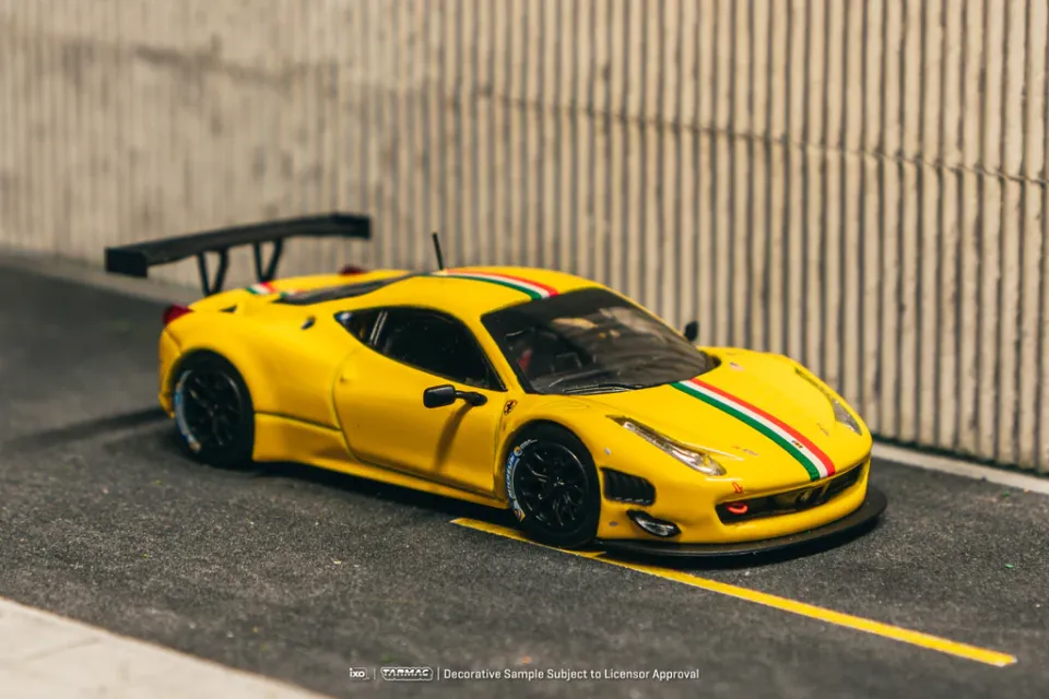 Tarmac Works 1/64 Ferrari 458 Italia GT3 Yellow - ROAD 64T64R-073-YL