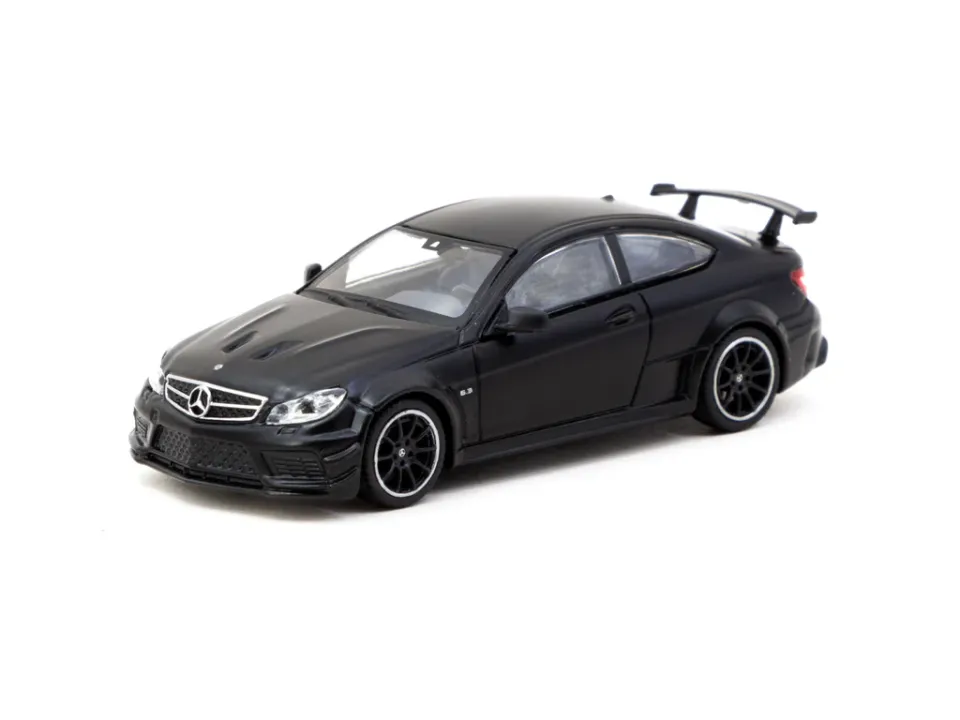 Tarmac Works 1/64 Mercedes-Benz C 63 AMG Coupé Black Series Matte Black