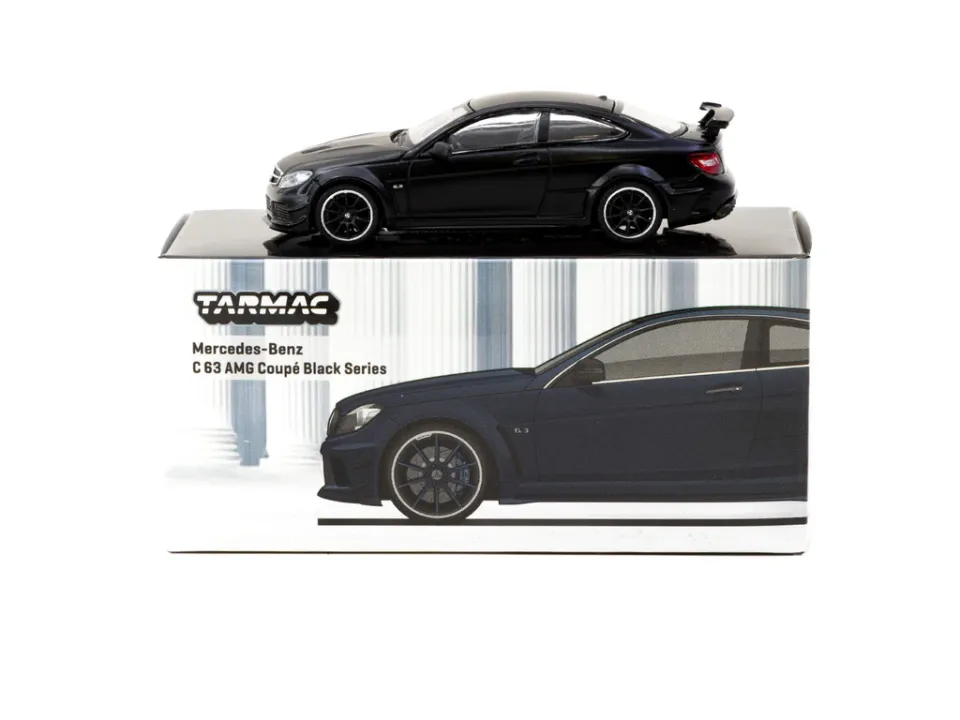 Tarmac Works 1/64 Mercedes-Benz C 63 AMG Coupé Black Series Matte Black