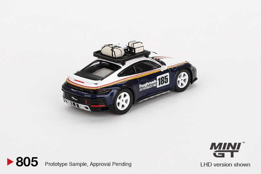 Mini GT 1/64 Porsche 911 Dakar Rallye Design Package White/Gentian Blue Metallic - Blister Paket MGT00805-BL