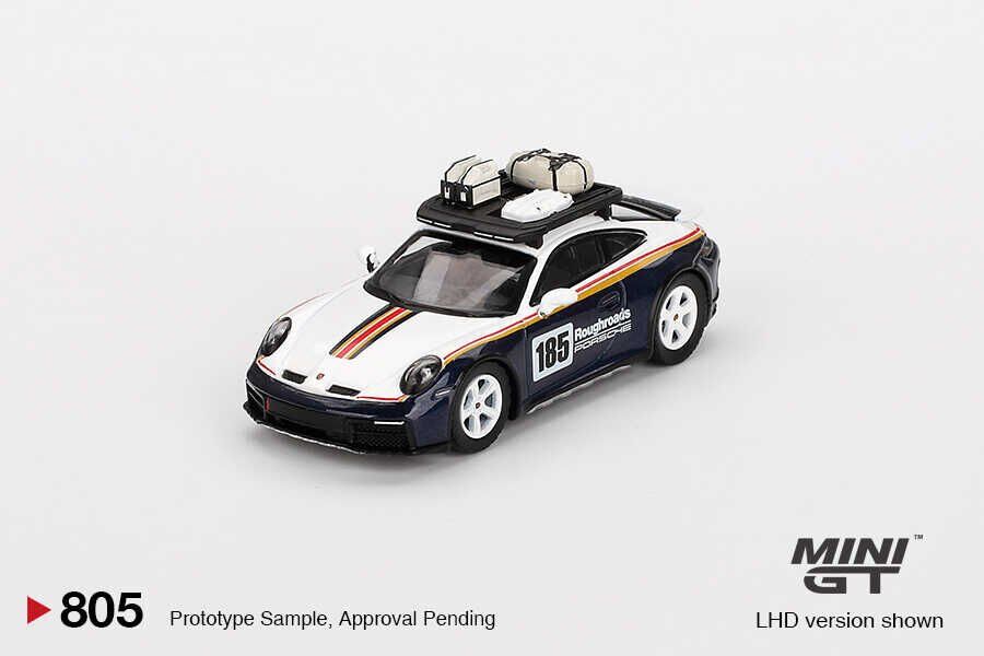 Mini GT 1/64 Porsche 911 Dakar Rallye Design Package White/Gentian Blue Metallic - Blister Paket MGT00805