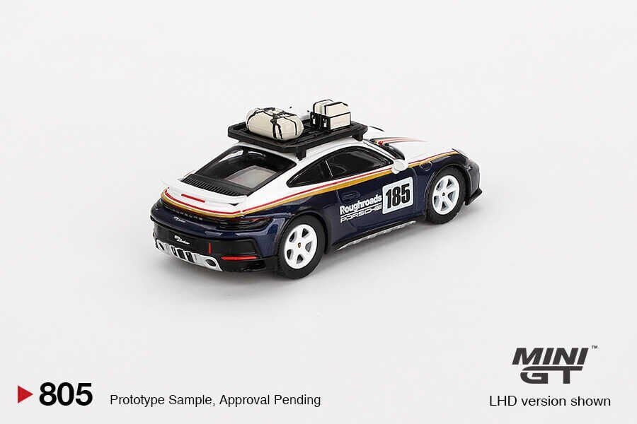 Mini GT 1/64 Porsche 911 Dakar Rallye Design Package White/Gentian Blue Metallic - Blister Paket MGT00805
