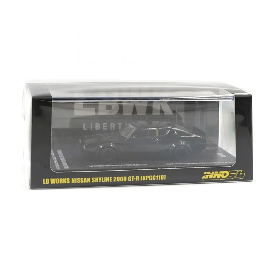 Inno 1/64 Nissan Skyline 2000 GT-R (KPGC110) ''KENMERI'' Black IN64-KPGC110LB-BLA
