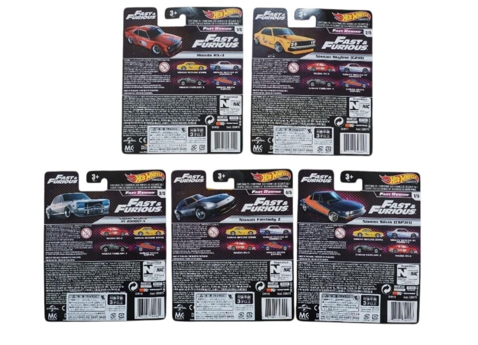Hot Wheels Premium Fast and Furious Rewind Set