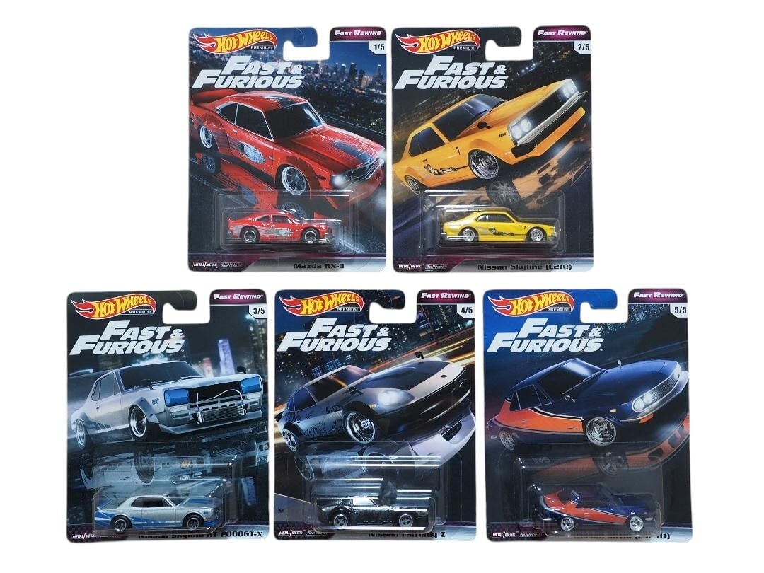 Hot Wheels Premium Fast and Furious Rewind Set