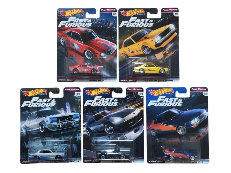 Hot Wheels Premium Fast and Furious Rewind Set