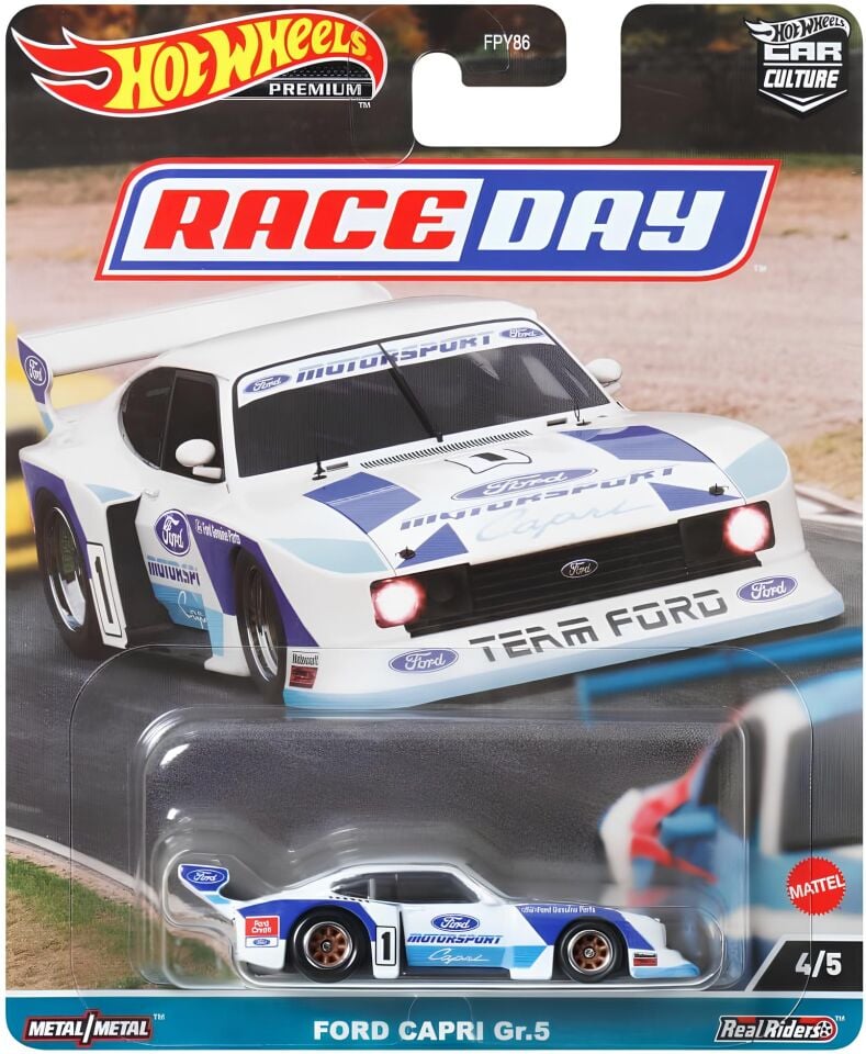 Hot Wheels Premi̇um Race Day Car Culture Arabalar Race Day Ford Capri Gr.5 HKC58