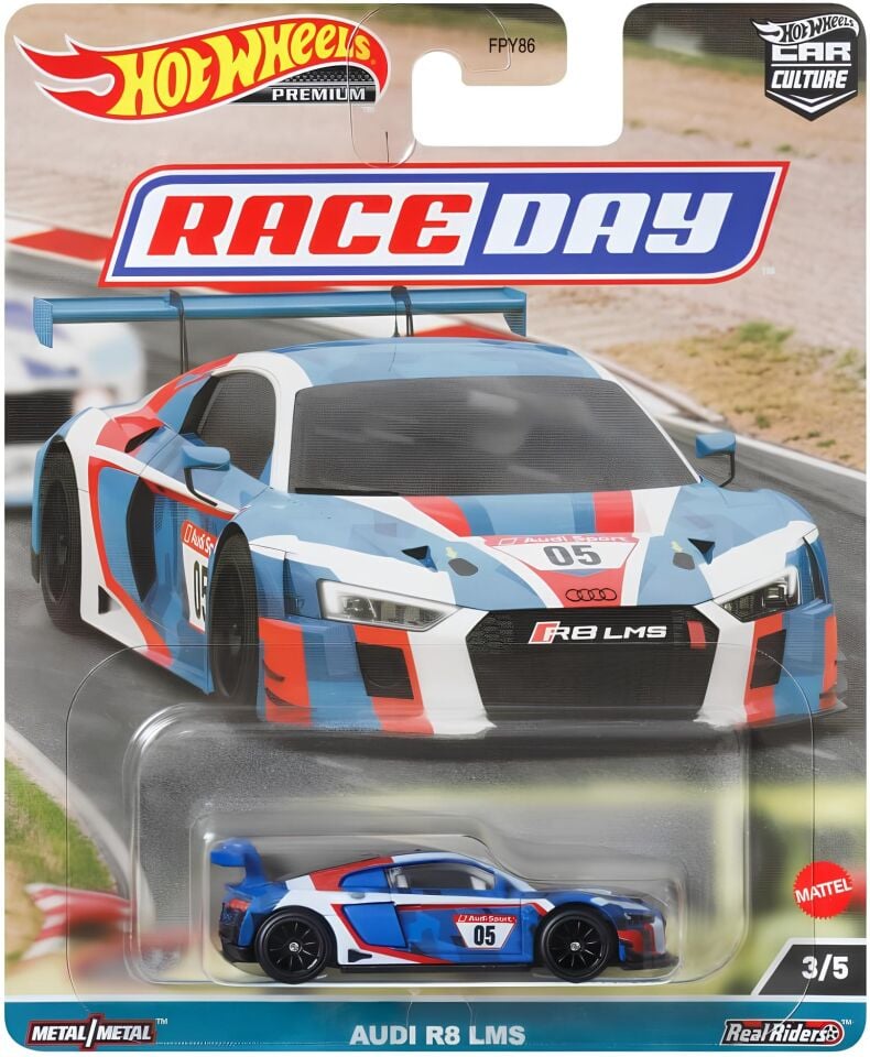 Hot Wheels Premi̇um  Car Culture Arabalar Race Day Audi R8 LMS HKC61