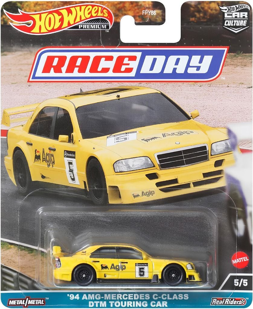 Hot Wheels Premi̇um  Car Culture Arabalar Race Day  '94 AMG-Mercedes C-Class DTM Touring Car HKC62