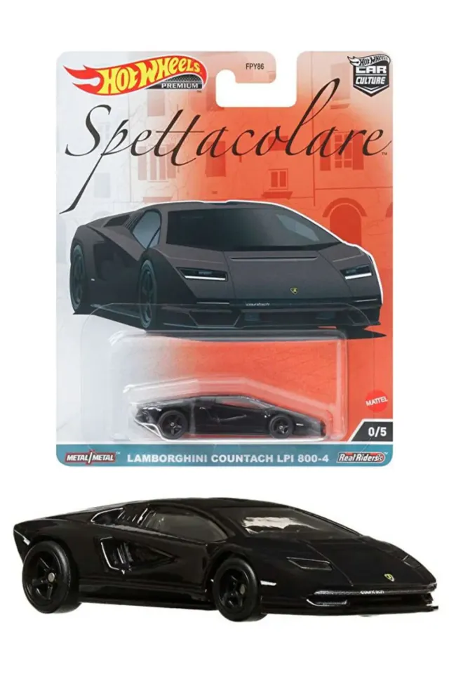 HOT WHEELS Premium Lamborghini Countach LPI 800-4 Black Chase (1/64)