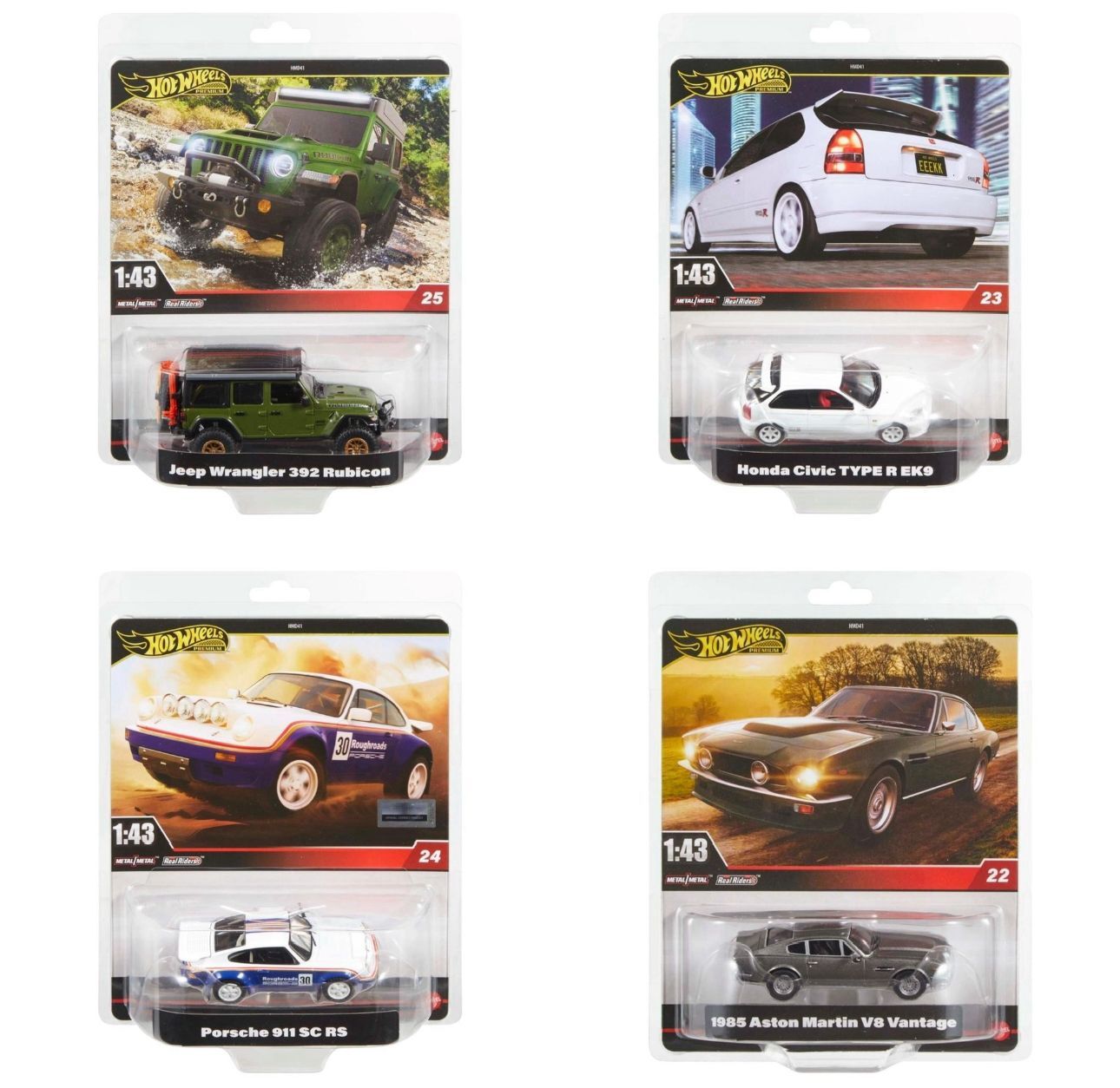 Hot Wheels Premium Cars 1:43 4'lü Set