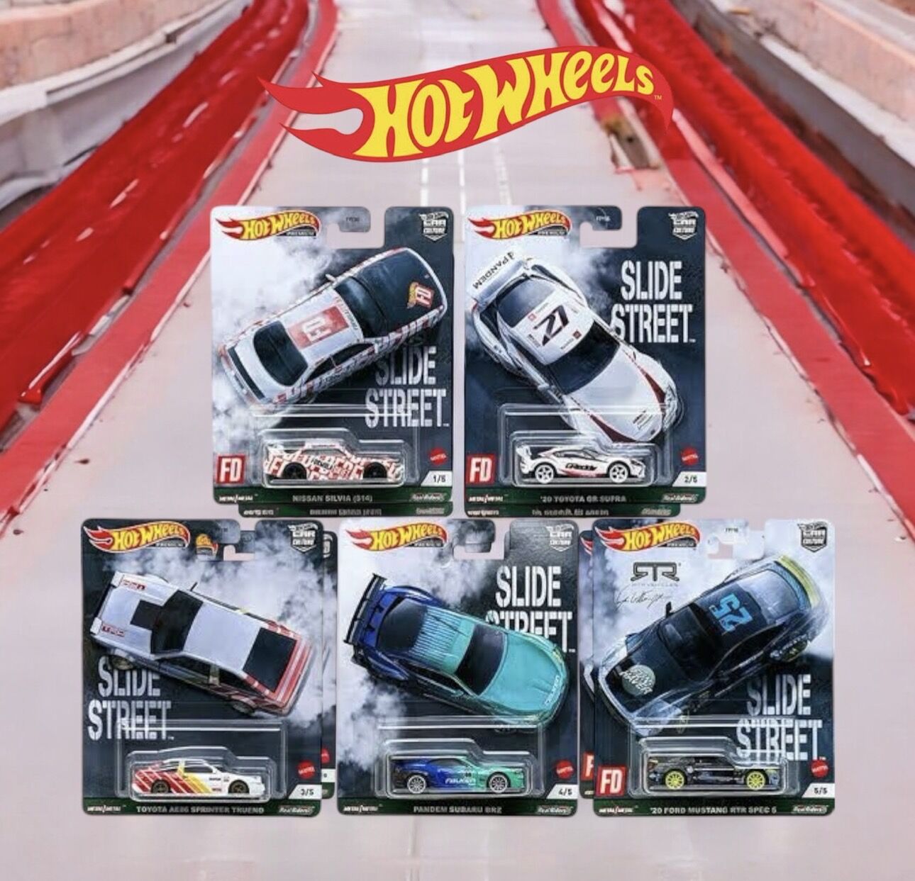 Hot Wheels Premium Car Culture Set - Slide Street 1 - YURTDIŞI SET