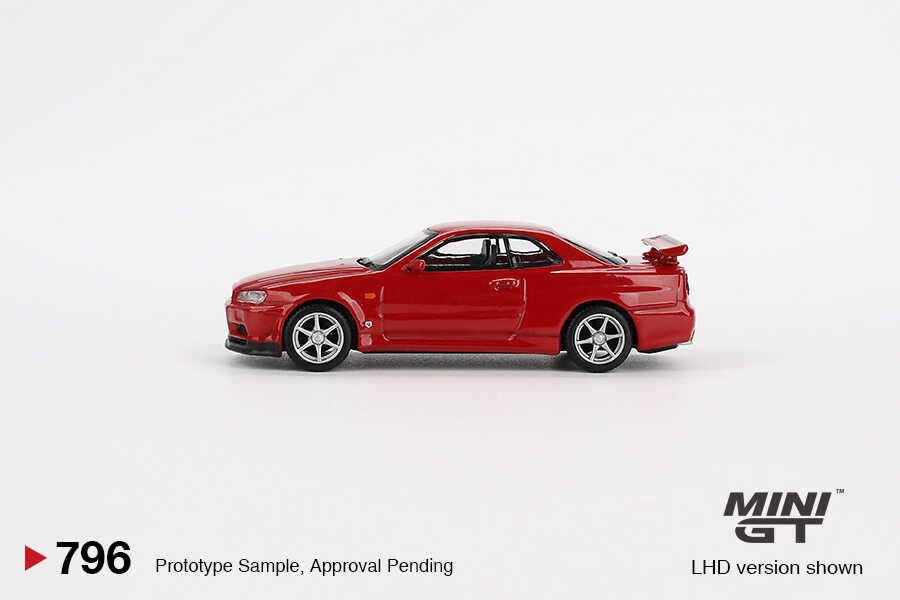 Mini GT 1/64 Nissan Skyline GT-R (R34) V-Spec – Active Red