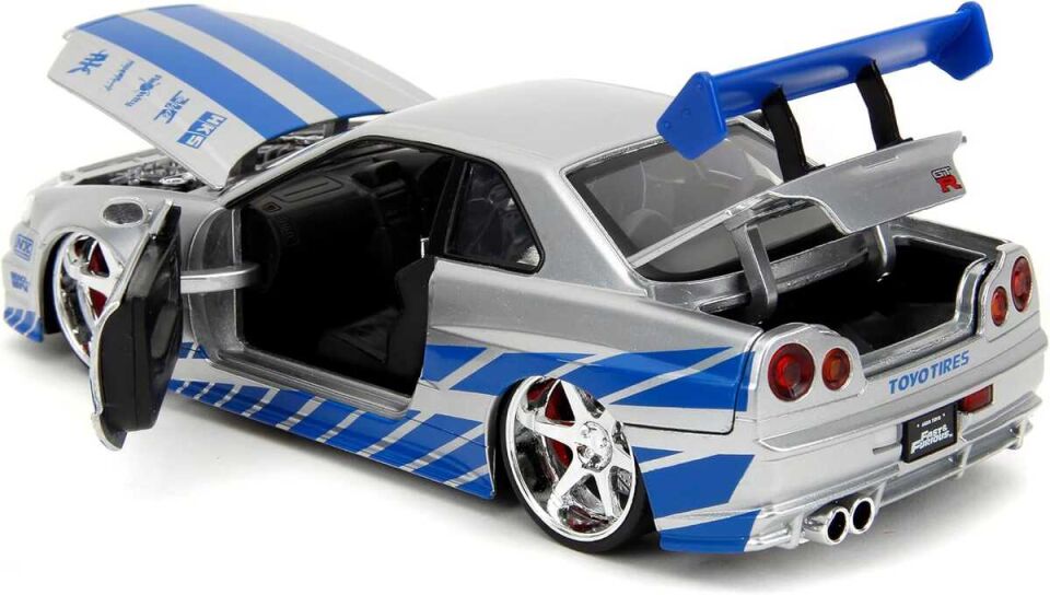 Jada 1/24 Fast and Furious 2002 Nissan Skyline GT-R R34 253203044