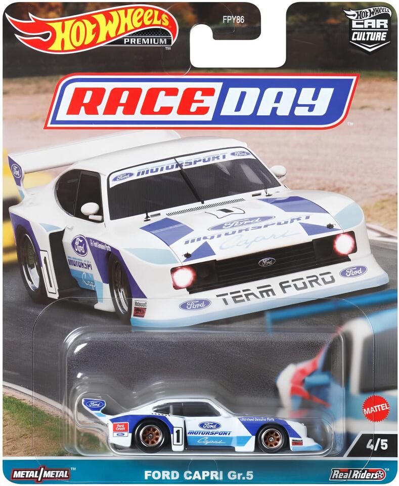 Hot Wheels Premi̇um Race Day Car Culture Arabalar Race Day Ford Capri Gr.5 HKC58