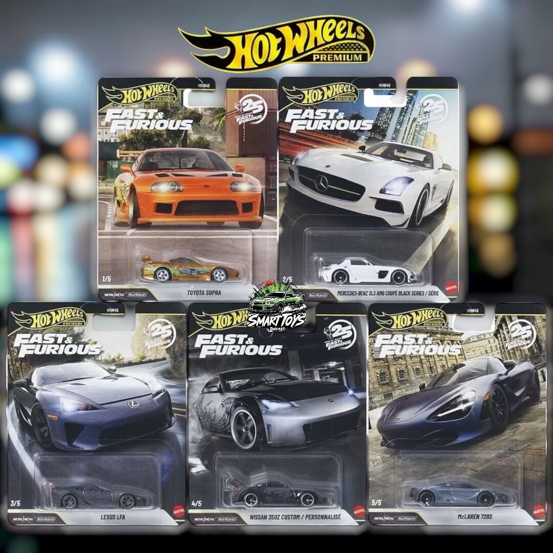 Hot Wheels Premium - Fast & Furious Premium 25. Yıl Serisi Mix 4 5’li Seti (YD) (ÖN SİPARİŞ)